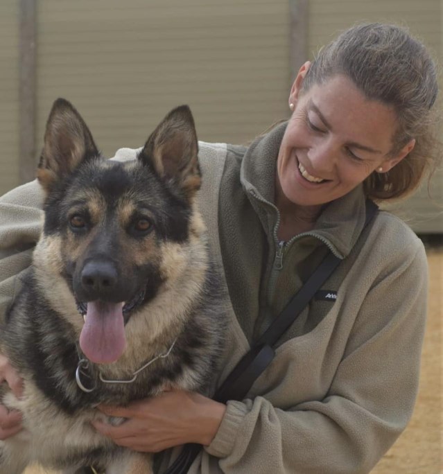 Sian Bly whilst training Protection Dogs For Sale 2023